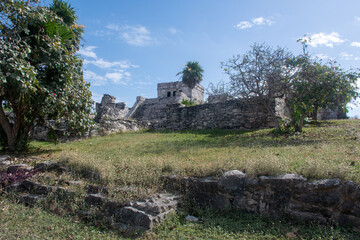 Mayan Temple at Tulum Yucatan Mexico - 577328780