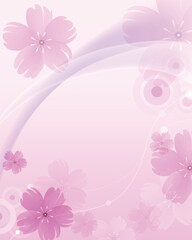abstract pink blossom sakura pattern art vector greeting card interior ceremony wallpaper background
