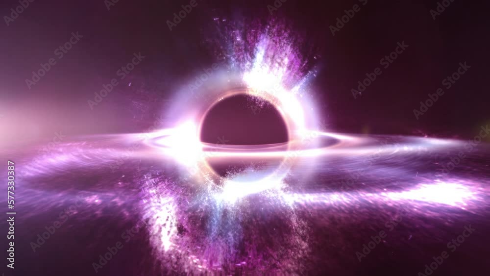 Wall mural artistic mystical interstellar black hole in outer space loop