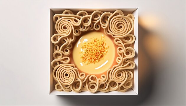 nudles flatlay  Generative AI