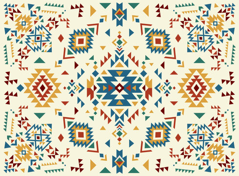 Aztec motif tribal ethnic design. Navajo decoration symbol, boho tattoo geometric template. Ethnic ornament. 