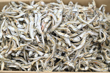 South Korea food small dried anchovy