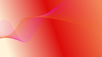 Orange purple yellow tech gradient wavy lines background 