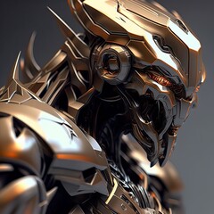 metallic robot
