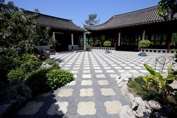 stone walkway in a japanese garden