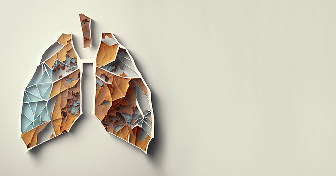 Lung of Humanity Paper Art symbol of lung - Powered by Adobe