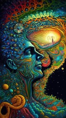Obraz premium Mind, spirit, soul and body dimention, made with generative ai