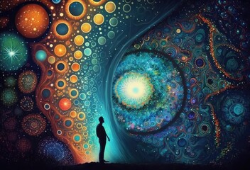 Mind, spirit, soul and body dimention, made with generative ai