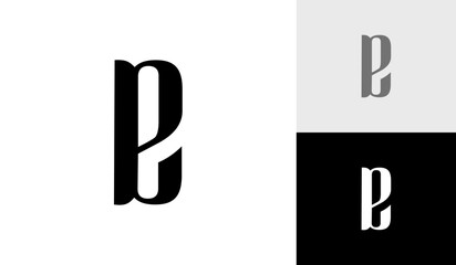 Letter EP initial monogram logo design vector