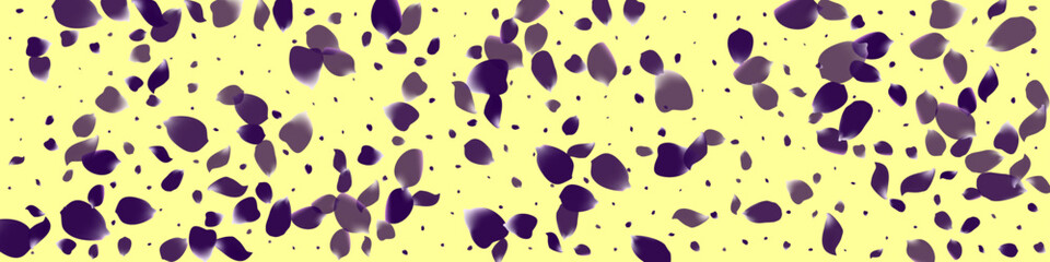 Purple Floral Magenta Vector Yellow Panoramic