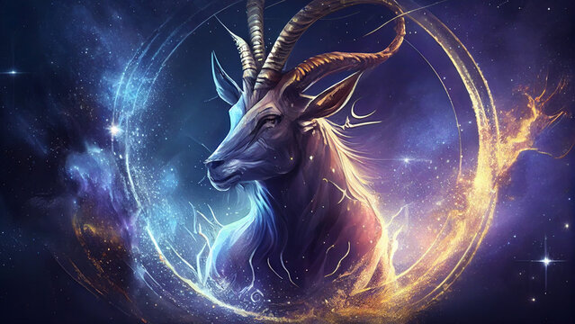 Zodiac sign Capricorn. Zodiac horoscope. Horoscope background