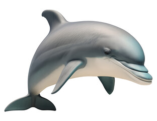 Dolphin, isolated background. Generative Ai