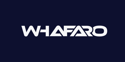 WHAFARO MODERN LOGO TYPOGRAPHY LETTERING TEXT LOGO ICON