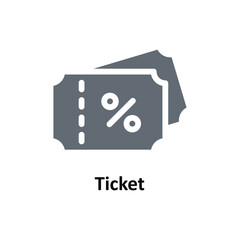 Ticket Vector  solid Icons. Simple stock illustration stock