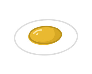 fried egg isolated on white background, vector illustration