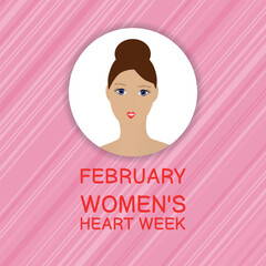 Women's Heart Week . Design suitable for greeting card poster and banner