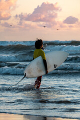 surfer on the beach