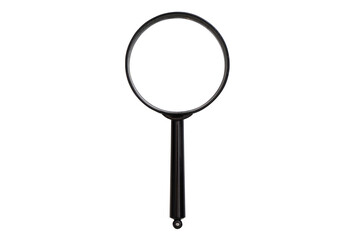 Magnifying glass for office, transparent background, isolated png.