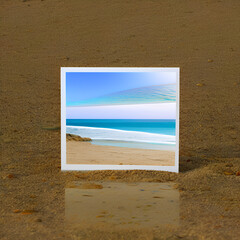 Photocard on a beach Generative Art