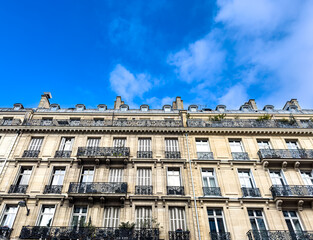 Fototapeta premium Antique building view in Paris city, France.