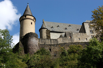 Naklejka premium old castle in Vianden, Luxembourg