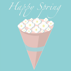 bouquet of beautiful spring flowers,gift,spring card,spring tulips,spring flowers,daisies,tulips,red,green,happy spring,happy birthday