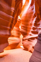 Formations rocheuses à Antelope canyon
