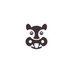 Obraz premium Hippo head. Company logo design.