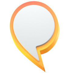 text frame orange gradient 3d illustration