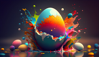 Obraz na płótnie Canvas easter egg with pattern