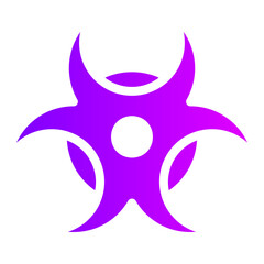 biohazard sign gradient icon