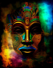 Naklejka premium Afrika Masken