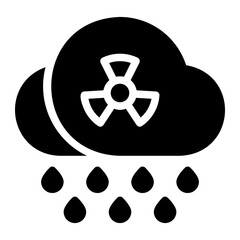 acid rain glyph icon