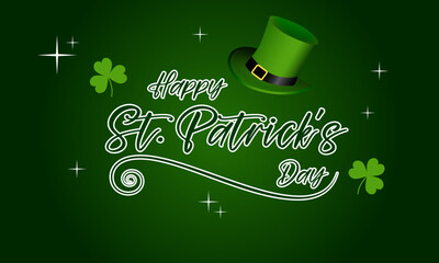 St. Patrick's day green background design vector illustration