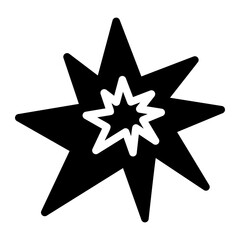 Obraz premium explosion glyph icon