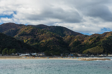 Naklejka premium 日本 福井県大飯郡高浜町の若宮海水浴場