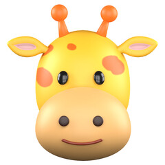 cute giraffe animal 3d illustration