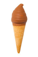 Ice cream cone isolated on the white background