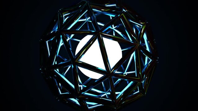 Technology Icosphere. Computer generated 3d render