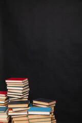 many books stack for studying at college university institute of science