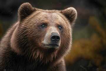 Fototapeta premium brown bear portrait generative AI