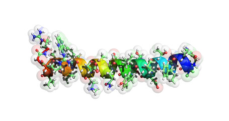 Semaglutide, Ozempic, Wegovy, Rybelsus, antidiabetic medication 3D molecule  4K