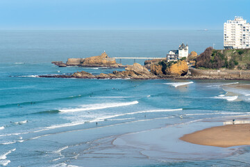 panoramic view at Biarritz France - obrazy, fototapety, plakaty