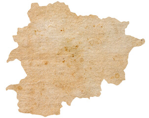 map of Andorra on old brown grunge paper	