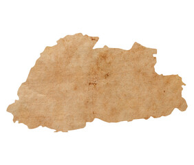 map of Bhutan on old brown grunge paper	