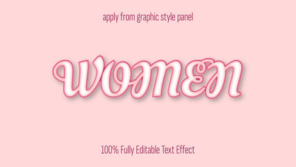 Women - fully editable text effect for women's history month, mothers day, and women's day projects.