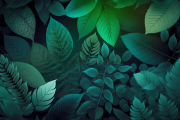 Fototapeta na wymiar Leaf background. Green texture. Generative AI