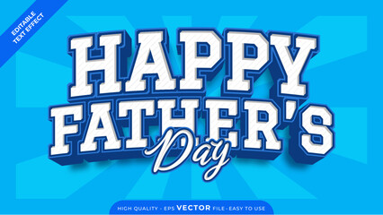 Editable text effect Happy Father's Day template style premium vector