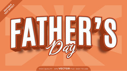 Obraz premium Editable text effect Happy Father's Day template style premium vector