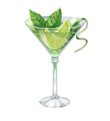 mojito cocktail with lime